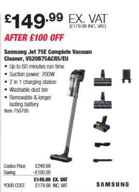 Samsung Jet 75E Complete Vacuum Cleaner, VS20B75ACR5/EU