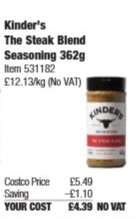 Kinder's The Steak Blend Seasoning 362g