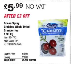 Ocean Spray Craisins Whole Dried Cranberries