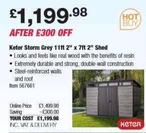 Keter Storm Grey 11ft 2" x 7ft 2" Shed