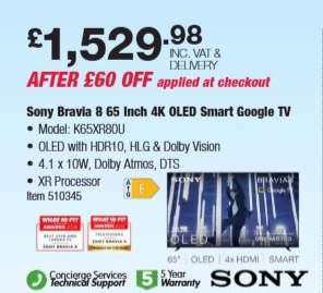 Sony Bravia 8 65 Inch 4K OLED Smart Google TV