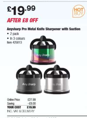 Anysharp Pro Metal Knife Sharpener with Suction