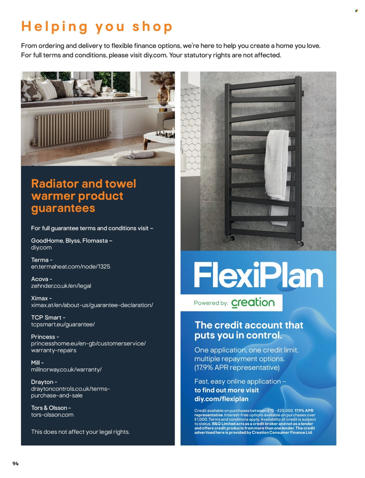 B&Q offer. Page 94