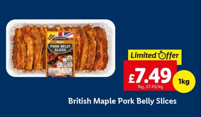 British Maple Pork Belly Slices