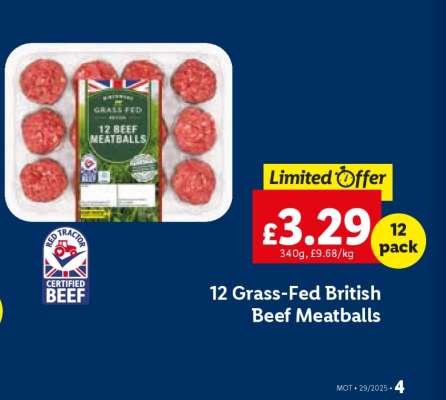 12 Grass-Fed British Beef Meatballs