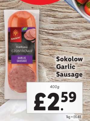 Sokolow Garlic Sausage