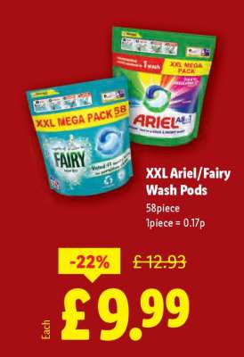 XXL Ariel/Fairy Wash Pods