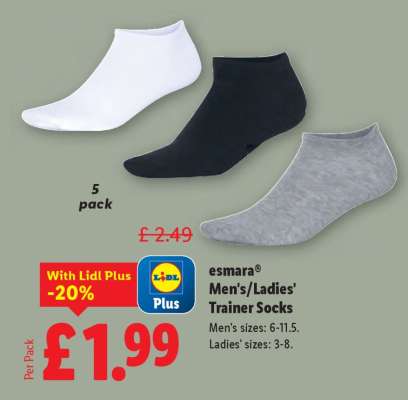 esmara Men's/Ladies' Trainer Socks