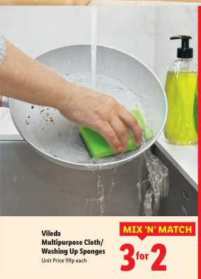 Vileda Multipurpose Cloth/Washing Up Sponges