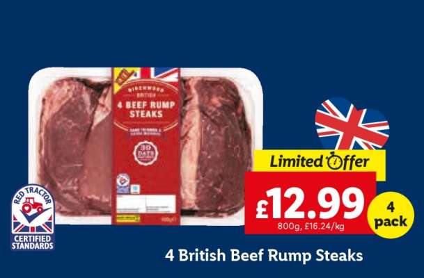 4 British Beef Rump Steaks