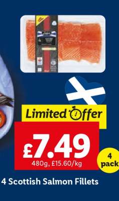 4 Scottish Salmon Fillets