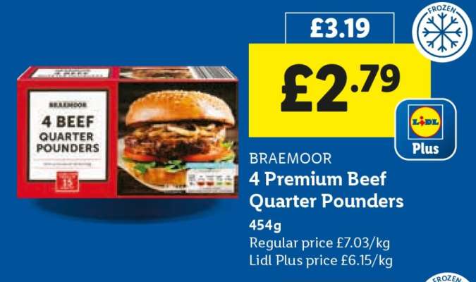 BRAEMOOR 4 Premium Beef Quarter Pounders