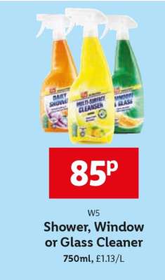 W5 Shower, Window or Glass Cleaner