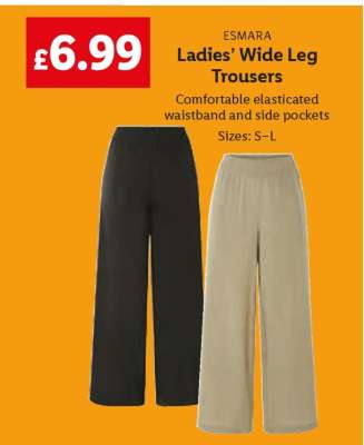 ESMARA Ladies’ Wide Leg Trousers