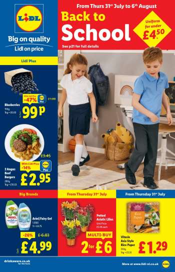 Lidl offer  - 31/07/2025 - 06/08/2025.