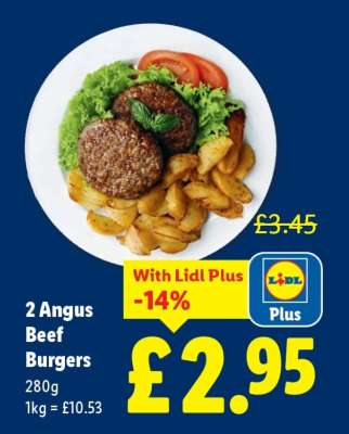 2 Angus Beef Burgers