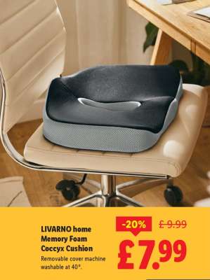 LIVARNO home Memory Foam Coccyx Cushion