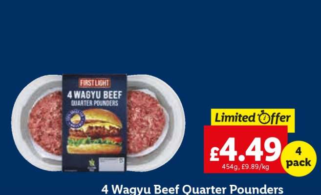 4 Wagyu Beef Quarter Pounders