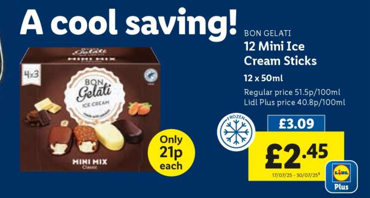 BON GELATI 12 Mini Ice Cream Sticks