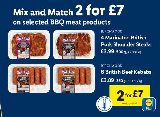 4 Marinated British Pork Shoulder Steaks