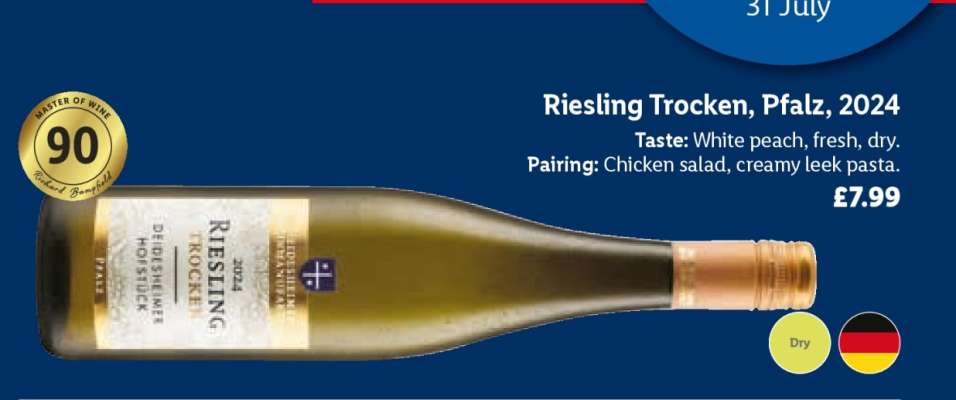 Riesling Trocken, Pfalz, 2024