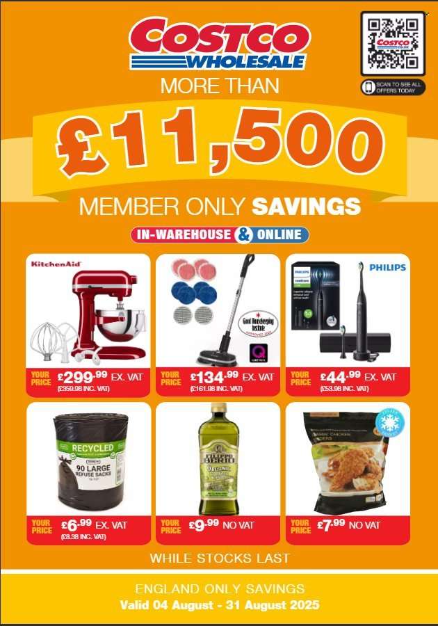Costco offer  - 04/08/2025 - 31/08/2025.