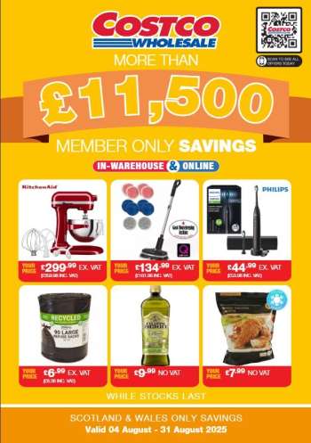 Costco offer  - 04/08/2025 - 31/08/2025.