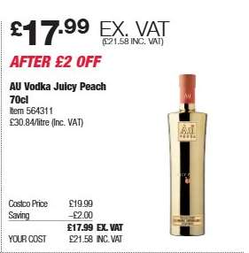 AU Vodka Juicy Peach 70cl