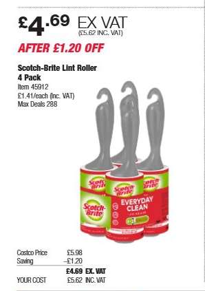 Scotch-Brite Lint Roller 4 Pack