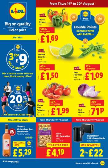 Lidl offer  - 14/08/2025 - 20/08/2025.