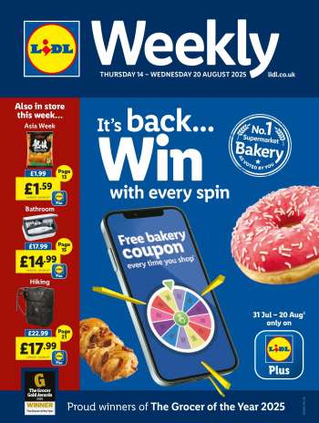 Lidl offer  - 14/08/2025 - 20/08/2025.