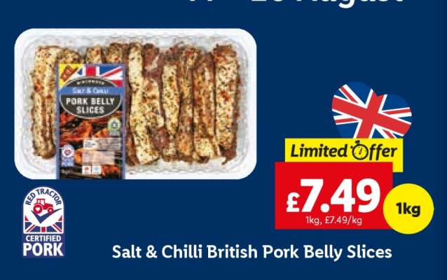 Salt & Chilli British Pork Belly Slices
