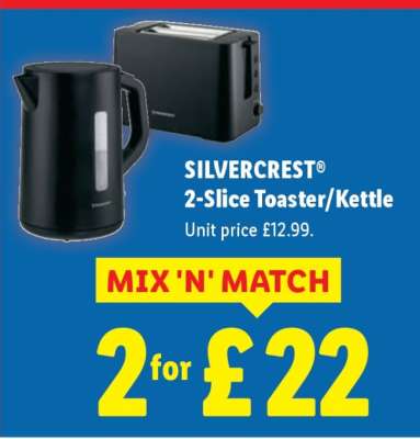 SILVERCREST 2-Slice Toaster/Kettle