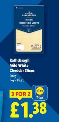 Rathdaragh Mild White Cheddar Slices