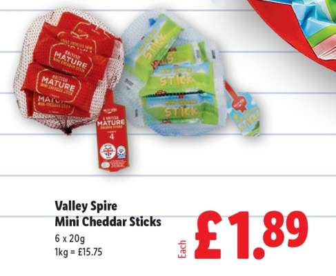 Valley Spire Mini Cheddar Sticks