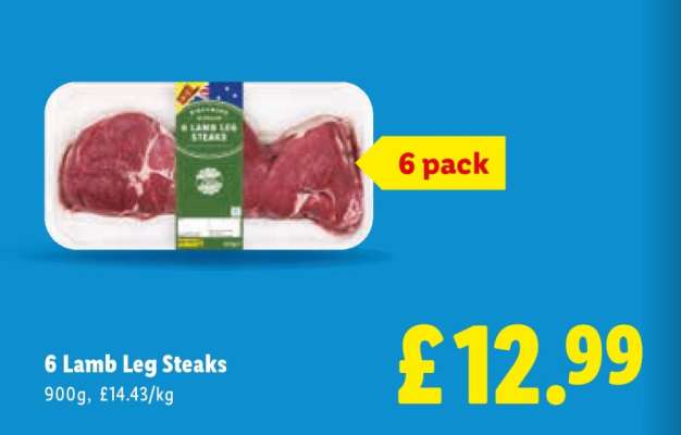 6 Lamb Leg Steaks