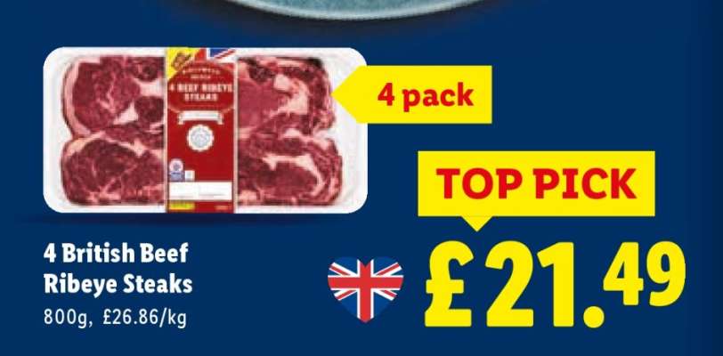 4 British Beef Ribeye Steaks