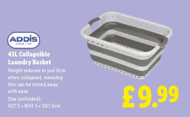 45L Collapsible Laundry Basket