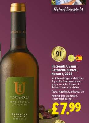 Hacienda Uvanis Garnacha Blanca, Navarra, 2024