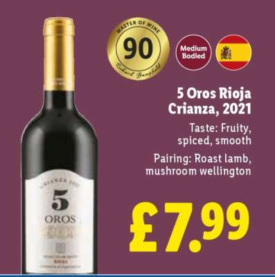 5 Oros Rioja Crianza, 2021