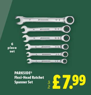 PARKSIDE Flexi-Head Ratchet Spanner Set