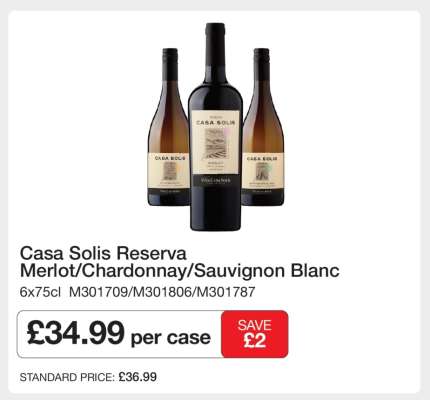 Casa Solis Reserva Merlot/Chardonnay/Sauvignon Blanc