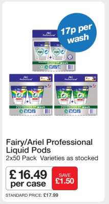 Fairy/Ariel Professional Liquid Pods