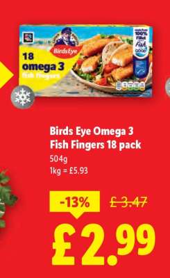 Birds Eye Omega 3 Fish Fingers 18 pack