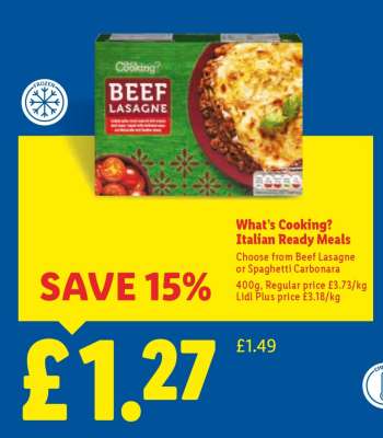 WHAT'S COOKING Italian Ready Meals