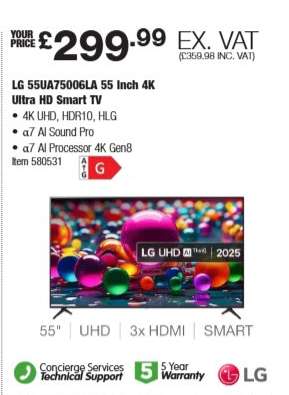 LG 55UΑ75006LA 55 Inch 4K Ultra HD Smart TV