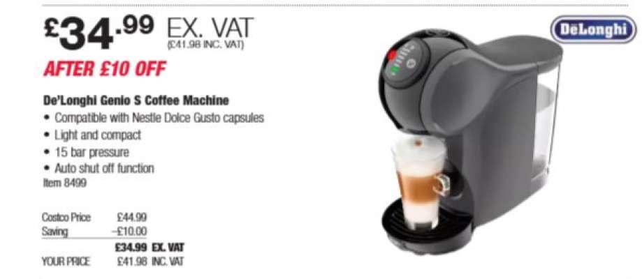 De'Longhi Genio S Coffee Machine
