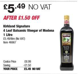 Kirkland Signature 4 Leaf Balsamic Vinegar of Modena 1 Litre