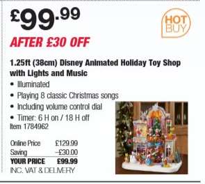 Disney Animated Holiday Toy Shop with Lights and Music