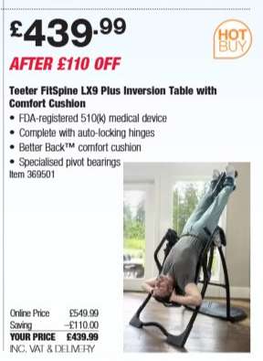 Teeter FitSpine LX9 Plus Inversion Table with Comfort Cushion